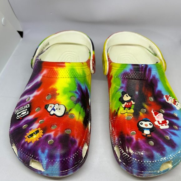 Crocs Men's and Women's Baya Tie Dye Multicolor Clog Shoes 8M-10W - Picture 1 of 12
